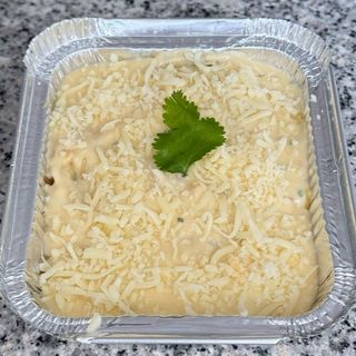 Batata com frango e molho branco