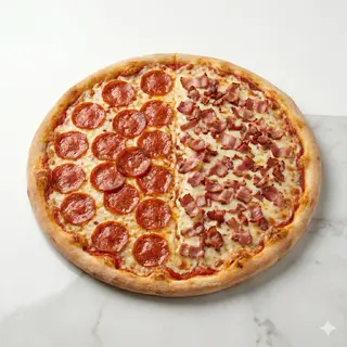 Pizza Mitad Y Mitad (Familiar)