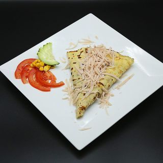 crêpe dinde fumée + oeuf