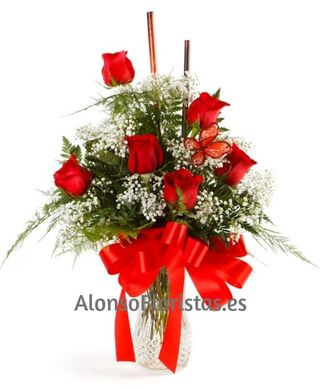 Ramo De Rosas Rojas (6 Uds.)