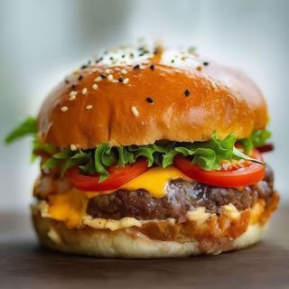 Hamburguesa de Angus con salsa Barbacoa