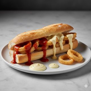 Bocadillo De Calamares Bravos O Alioli