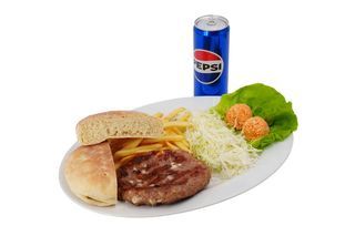 Obrok gurmanska pljeskavica + Pepsi 0,33l