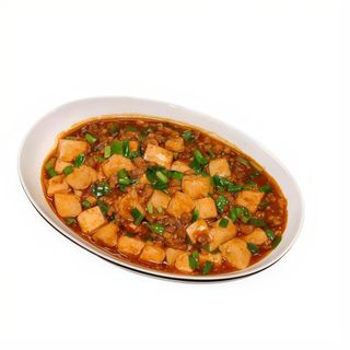 Mapo doufu con migas de carne de cerdo picante