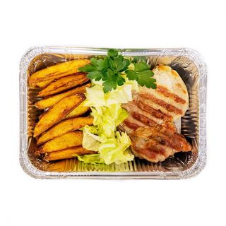 Свинячий ошийок на грилі з картоплею (225/50г)