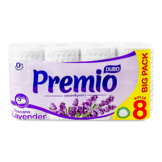 Папір туалетний Диво Premio Toscana Lavender 3-шаровий (8шт)