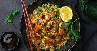 Riz Sauté Aux Crevettes