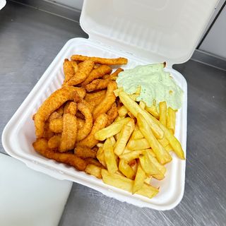 Rabas De Calamares Con Papas