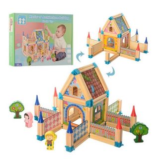 Set de constructie din lemn ''Micul arhitect''