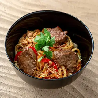 Udon with beef