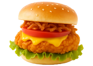 HFC Fried Onion Cheese Burger