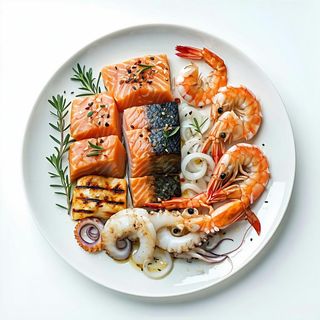 Gran misto di pesce alla griglia