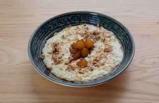 Risotto De Gorgonzola Con Pera Caramelizada Y Nueces