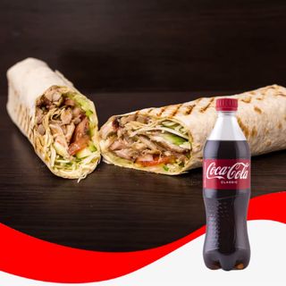 შაურმა დიდი + 1X კოკა-კოლა კლასიკი - 0,5ლ