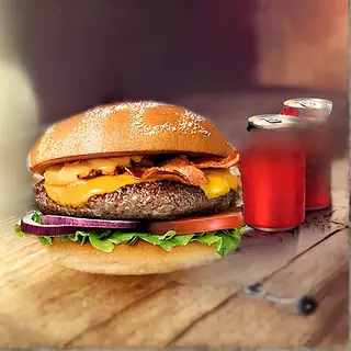 Класически чийзбургер + Coca-Cola кен