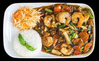 Krewetki smażone po chińsku