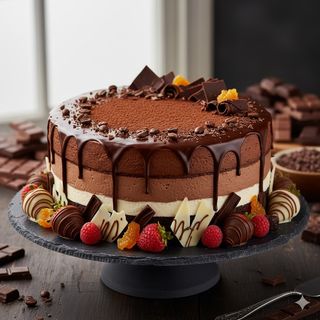 Торта три шоколада