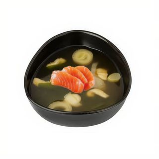 Sopa miso de salmón