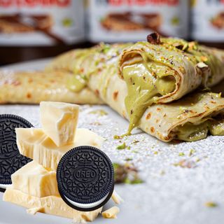 Clatite cu Fistic+Ciocolata Alba+Oreo