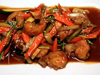 Krewetki teriyaki