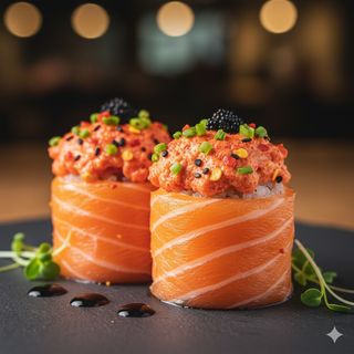 Gunkan out spicy salmone 2Pz