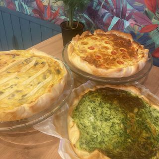 Quiche de espinacas, champiñones y roquefort