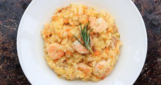Risotto Crevettes Et Champignons