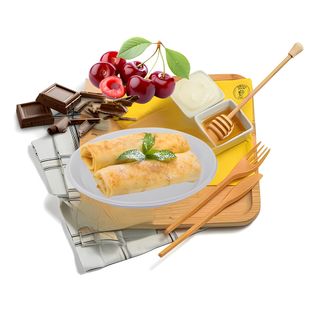 Naleśniki z wiśniami i czekoladą