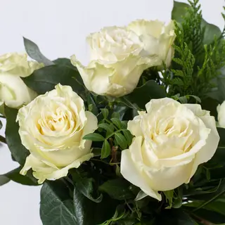 Bouquet 12rosas blancas
