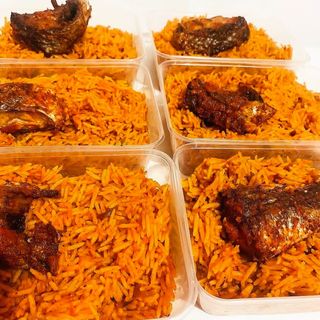 Jollof rice and fish