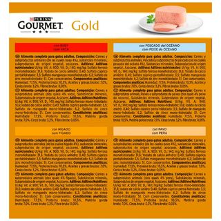 Mousse Para Gatos Gourmet Gold Caja 8X85 Gr