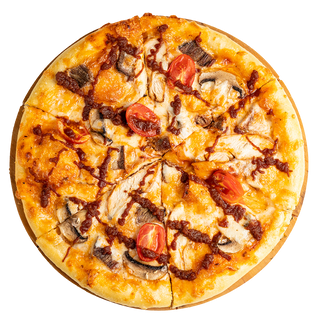 Пицца с курицей и грибами