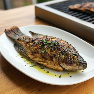 Fish choma Char-grilled whole Tilapia
