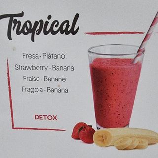 Smoothies platano Y fresa