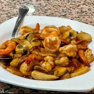 85. Gambas Con Champiñones