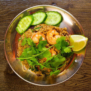 #Tom Yum Fried Rice with shrimp
