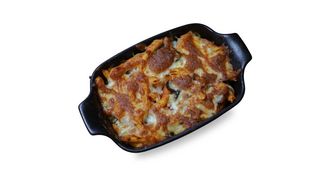 Pasta Pomodori e Olive al forno