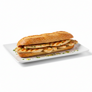Bocadillo de tiras de pollo