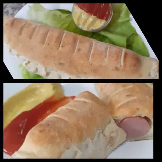Mini Calzone cu crenvursti si mozzarella