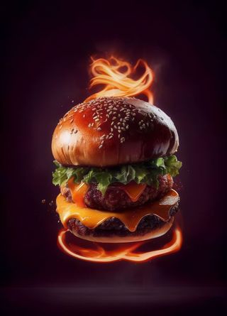 Menú Smash Doble Flaming Delicious Hamburguesa  1 Patatas y 1 Bebida