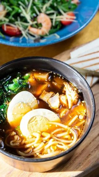 Рамён с креветками