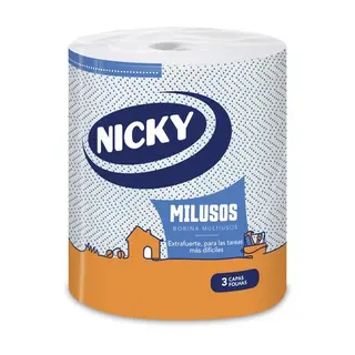 NICKY Rollo Papel 3 Capas Milusos Extrafuerte, Ud