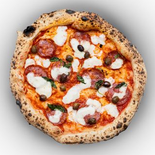 Pizza Salame e olive 32 cm