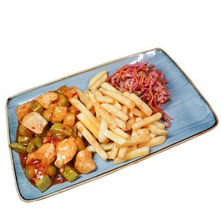 Куриное филе с кабачками