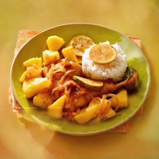 Emincé de poulet à l'ananas