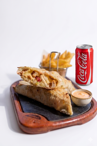 Domaća tortilla sa piletinom +Coca Cola