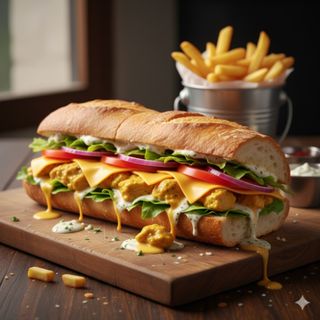 Menú bocadillo le chicken curry