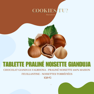 1 Tablette Praliné Noisette Gianduja 150 GR
