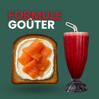 Toasts Fromage Blanc Saumon Fumé + Jus au choix