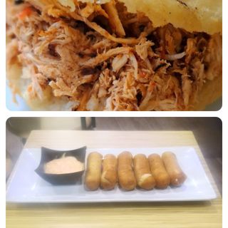 Combo arepa y tequeños